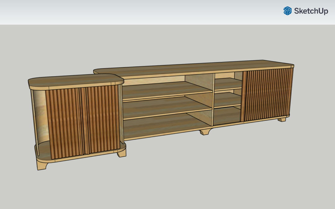 Work in progress: two-piece TV cabinet