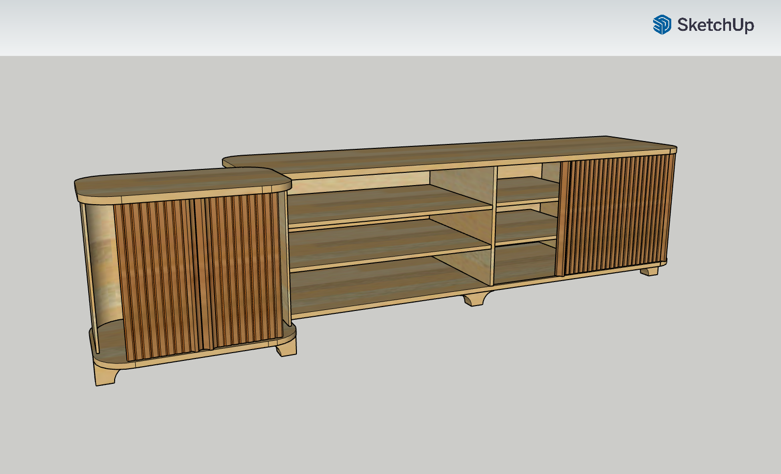 Work in progress: TV-meubel in twee delen