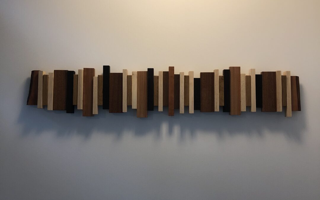 Wandkapstok:acht houtsoorten (en een opgeruimde werkplaats)